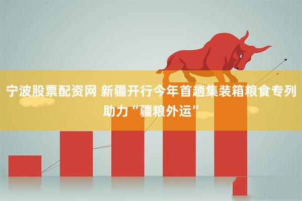 宁波股票配资网 新疆开行今年首趟集装箱粮食专列助力“疆粮外运”